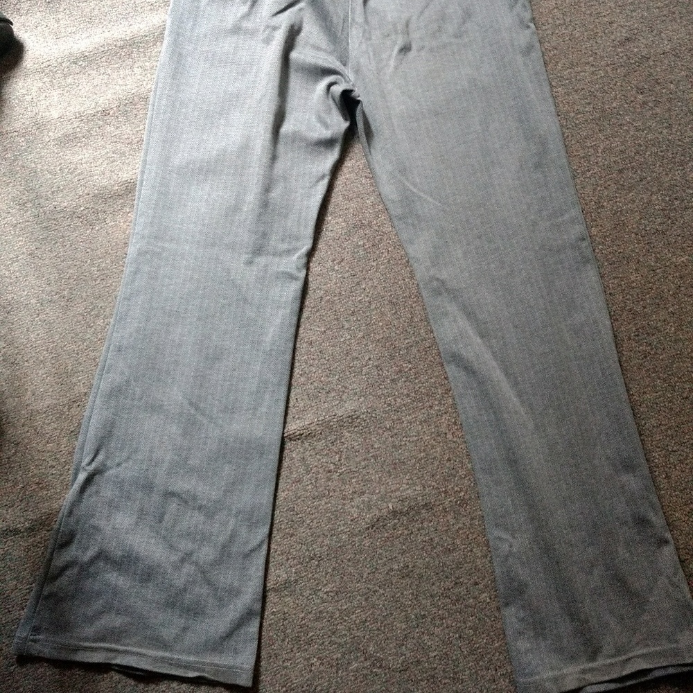 Betabrand Gray Herringbone Dress Yoga Pants